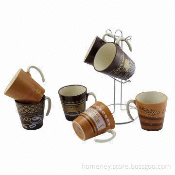 Ceramic Coffee Mug, Elegant Color Glazed
